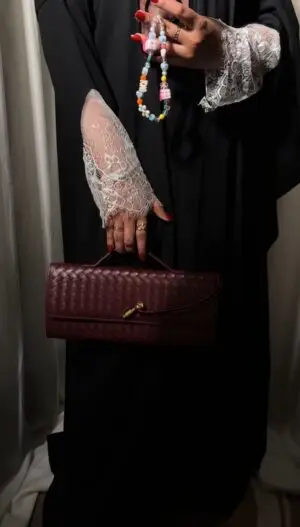 black swan lace abaya